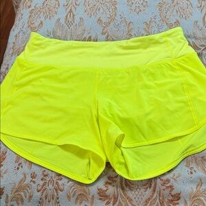 Lululemon Neon Yellow Women's Shorts 8 Tall